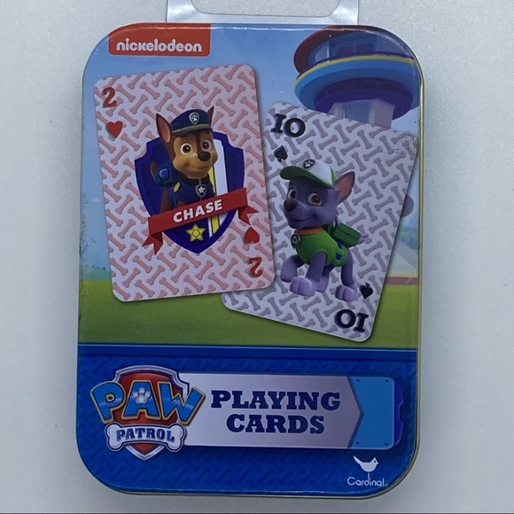 New Nickelodeon Paw Patrol Playing Cards and Tin Case - Picture 2 of 7